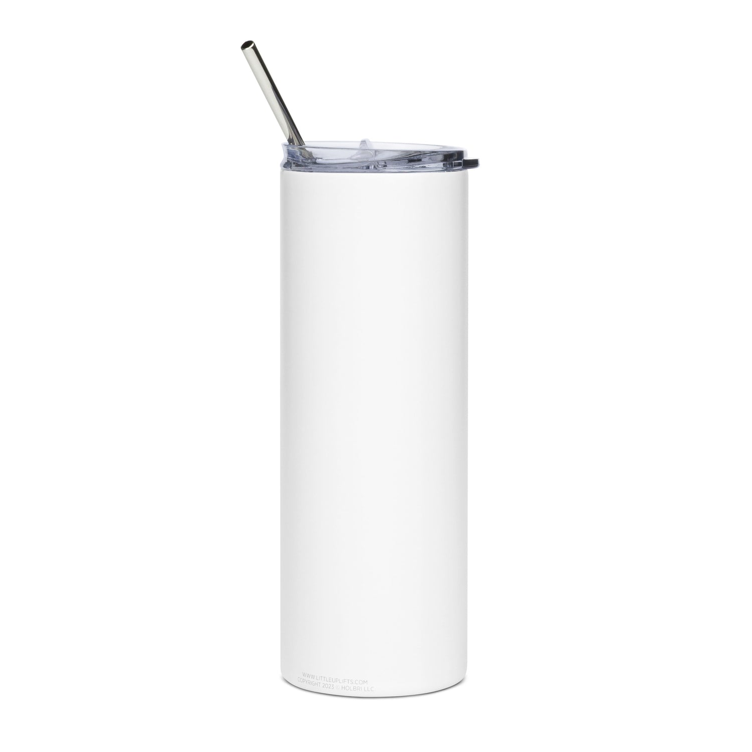 "Show up, Step out, and Shine!" White Stainless steel tumbler