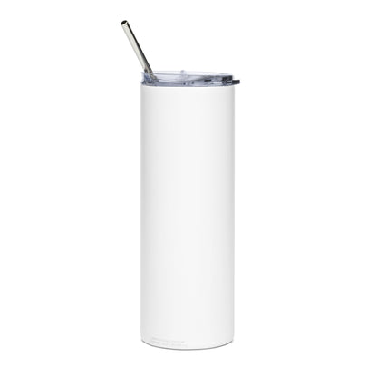 "Show up, Step out, and Shine!" White Stainless steel tumbler